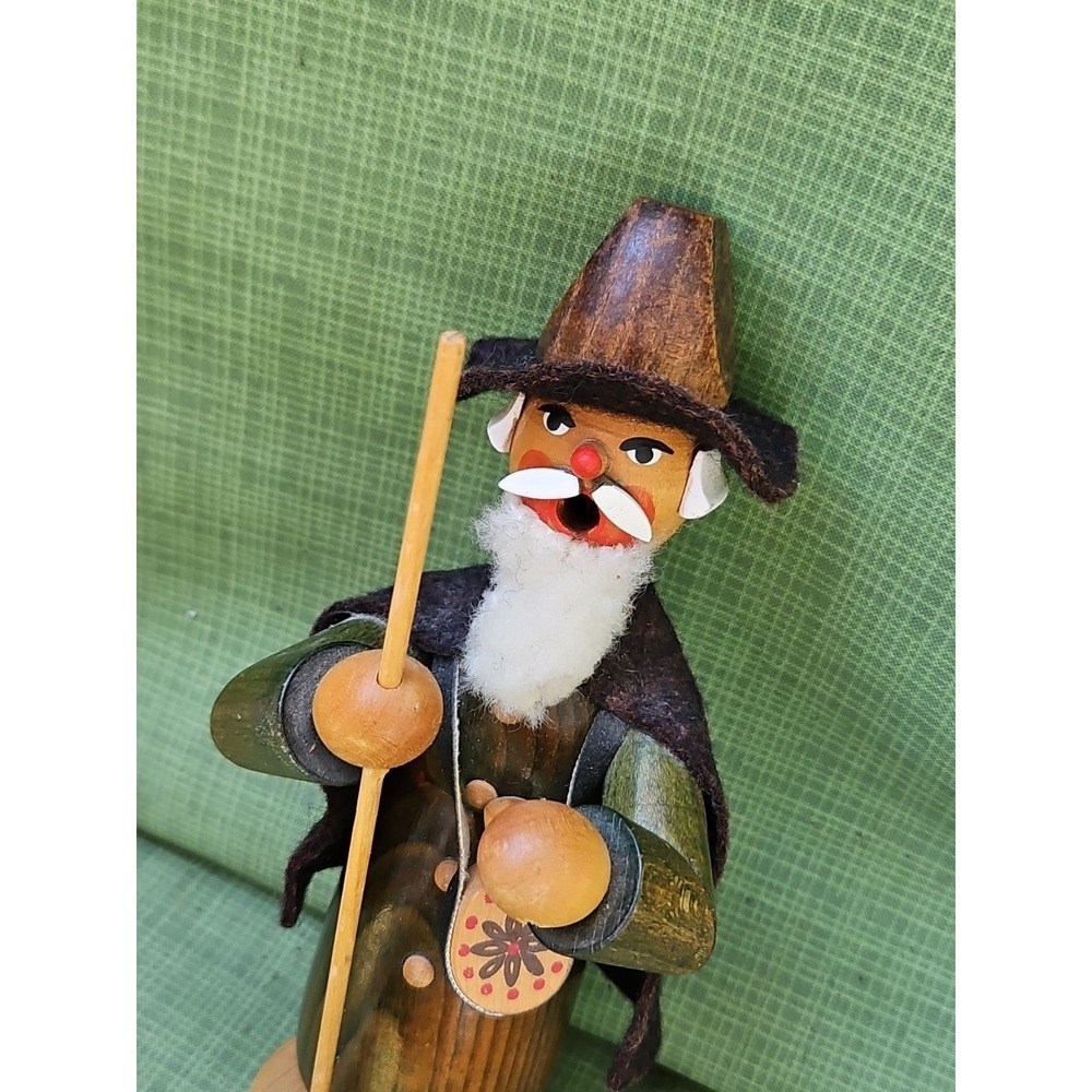 Vintage Erzgebirge Expertic‎ Wood Incense Smoker Explorer Mountaineer 7.5"